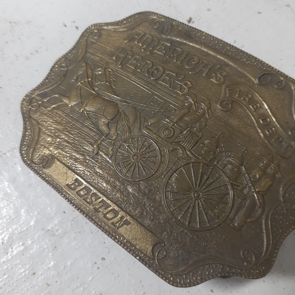 Vintage Boston Fire Department Belt Buckle